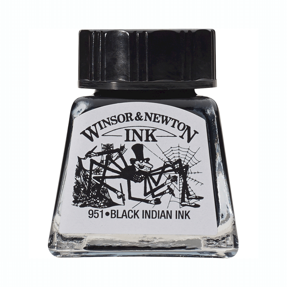 TINTA CHINA WINSOR 14ML RF030 NEGRO