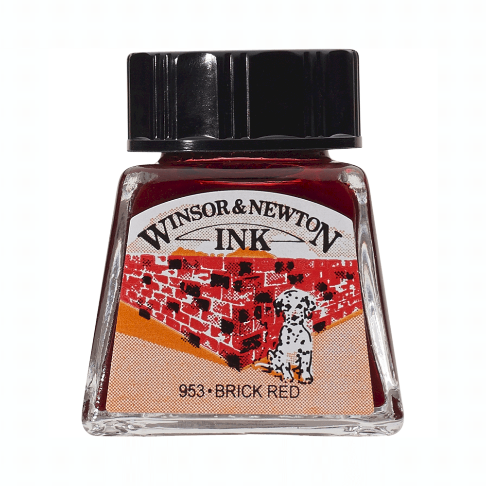 TINTA CHINA WINSOR 14ML RF040 ROJO LADRILLO