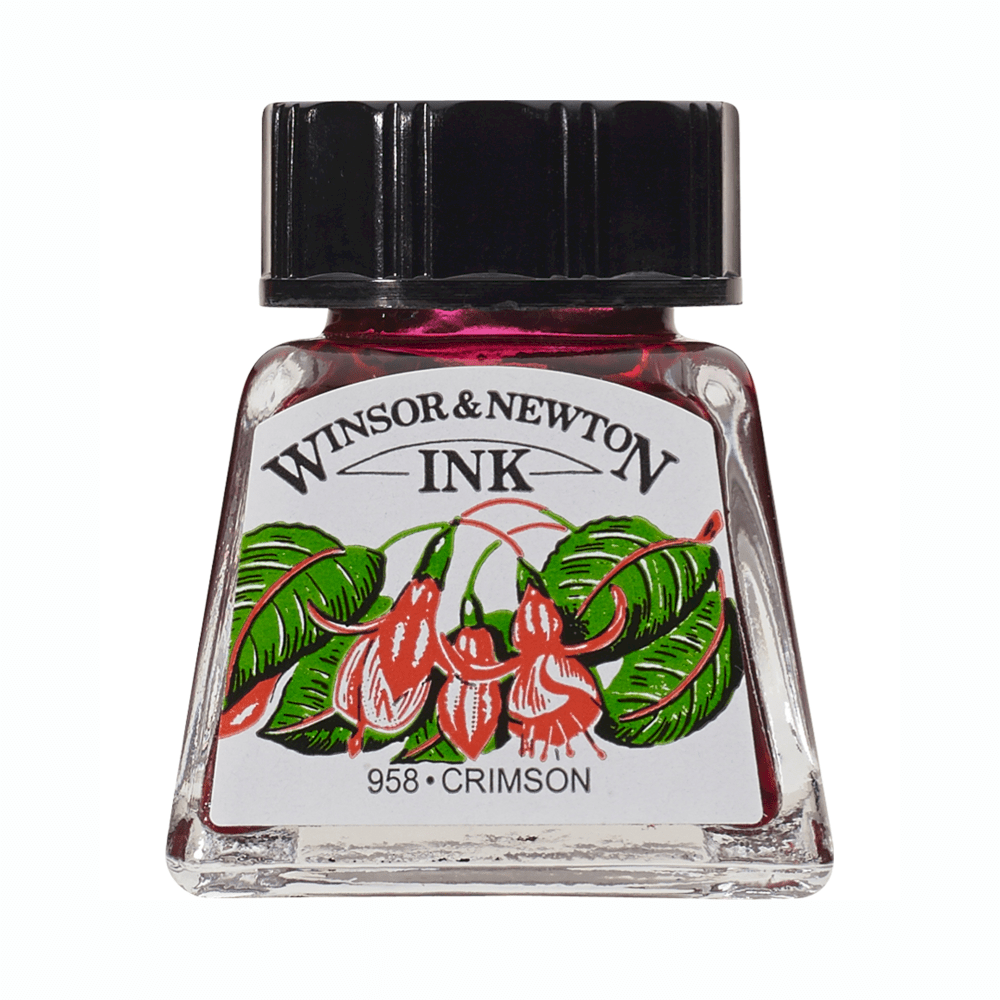 TINTA CHINA WINSOR 14ML RF203 CARMESI