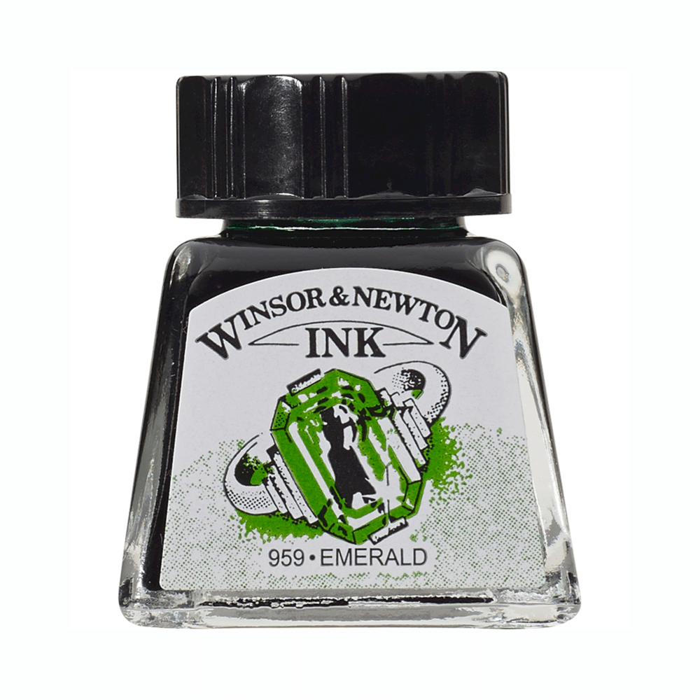 TINTA CHINA WINSOR 14ML RF235 VERDE ESMERALDA