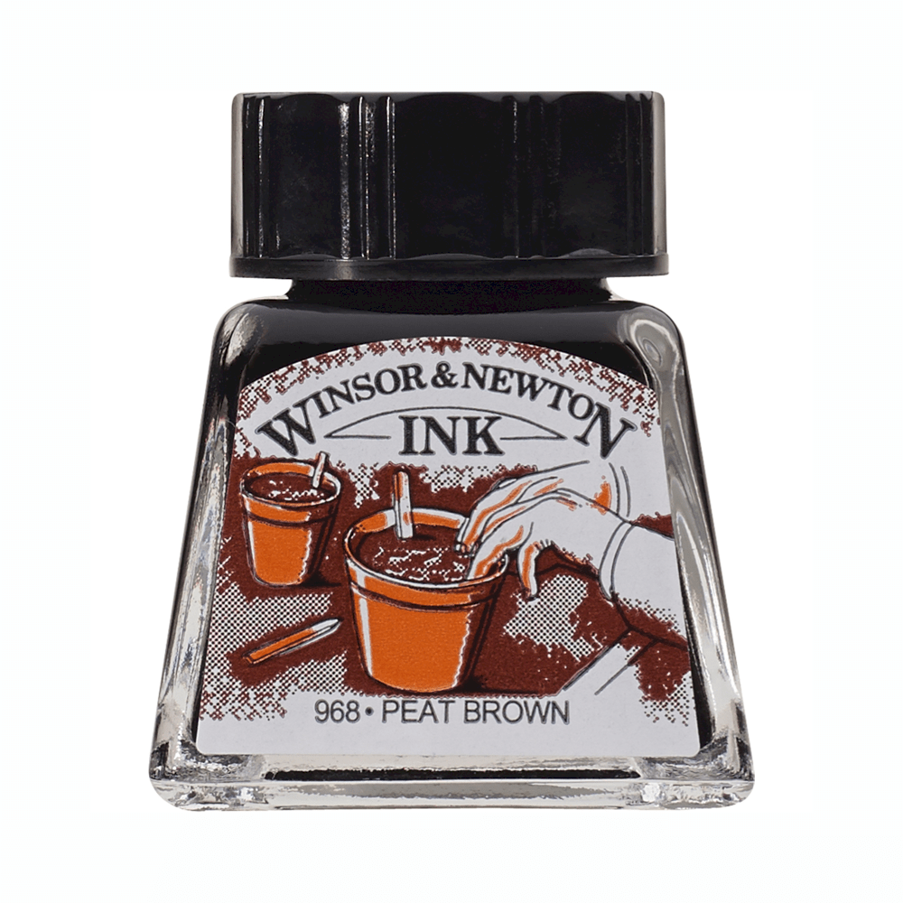TINTA CHINA WINSOR 14ML RF469 MARRON PEAT NUEZ