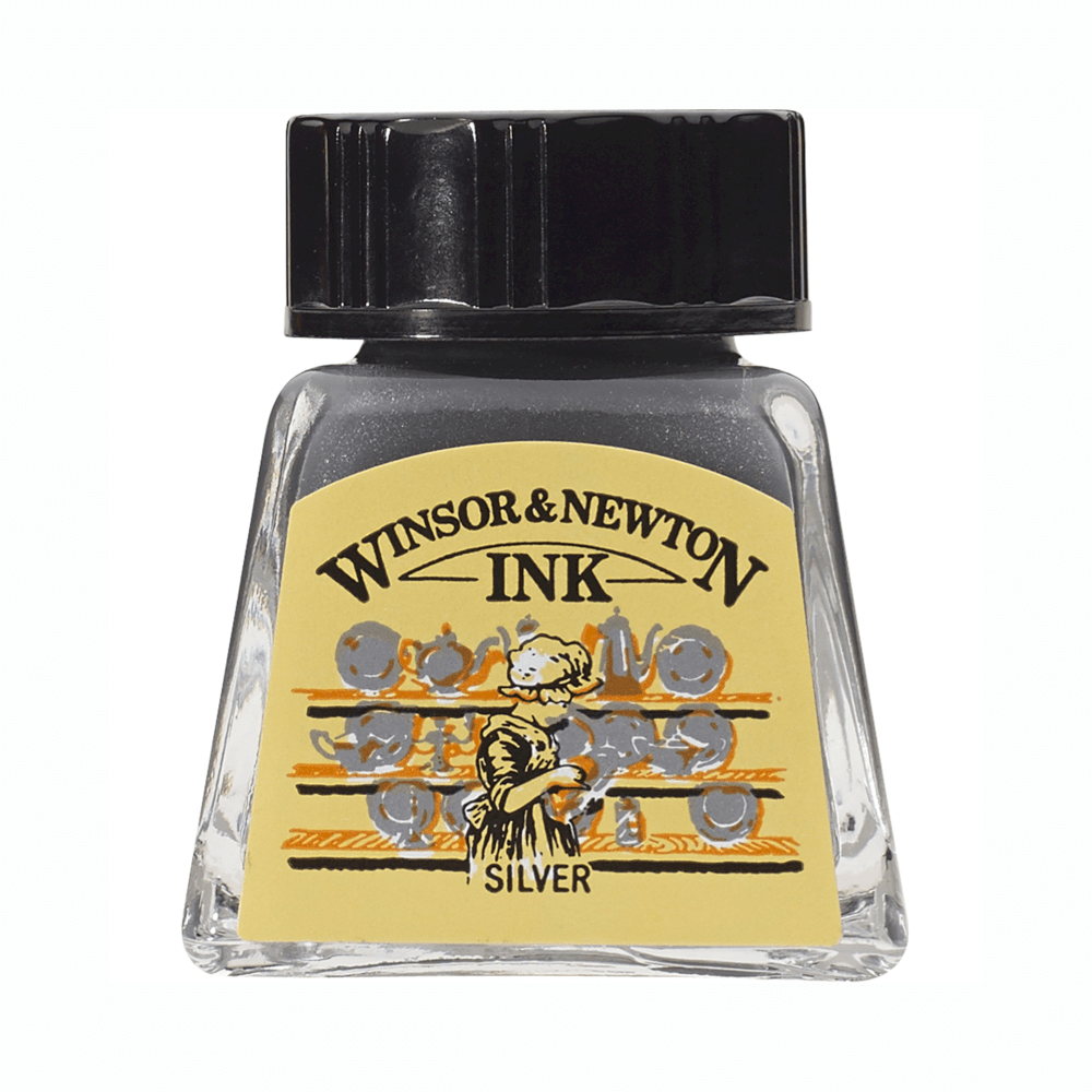 TINTA CHINA WINSOR 14ML RF617 PLATEADO